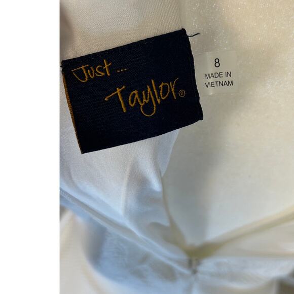 Just Taylor Women's Size 8 White Floral Fit & Flare Inverted Pleat Dress #0246 - Picture 8 of 14